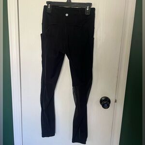 Lululemon Black High-Rise Mesh Leggings